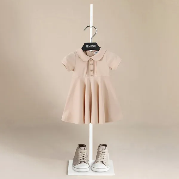 Mädchen Kleider Mädchen Kleid Sommer Baumwolle Herbst Kurzarm Prinzessin Vestidos Atmungsaktive Einfache Kleinkind Kleidung Kinder Kleidung