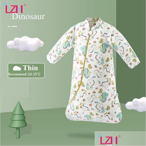 Sacos de dormir Sacos de dormir Lzh Outono Inverno Saco para bebê Puro Algodão Pijama Nascido Meninos Meninas Roupas 0-5T Anti-Kick Drop Delivery Baby, Dhobn