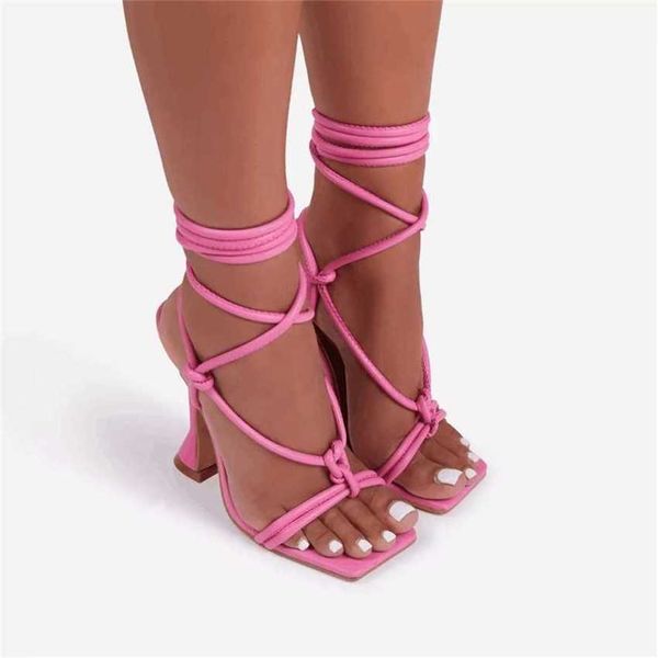 Hip High Heel Women Women Stiletto Sandals Women Fashion Strap Open Toe Thin Thine Summer Sandal Heels 240228