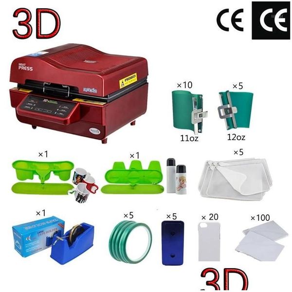 Drucker ST-3042 3D-Sublimations-Wärmepresse-Drucker Vakuummaschine für Fälle Tassen Teller Gläser1 Drop Lieferung DHCIB