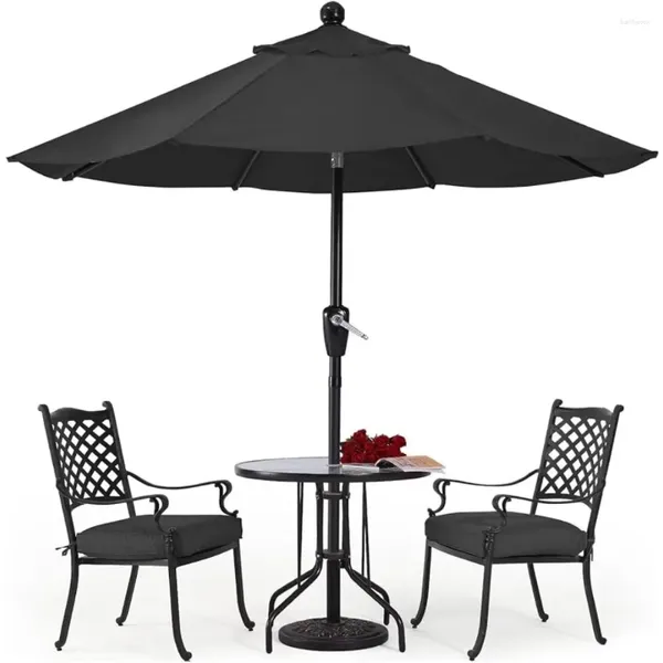 Tendas e abrigos guarda-chuvas duráveis ​​do pátio 10' cinza escuro frete grátis guarda-chuva ao ar livre para móveis de jardim conjunto de guarda-sol
