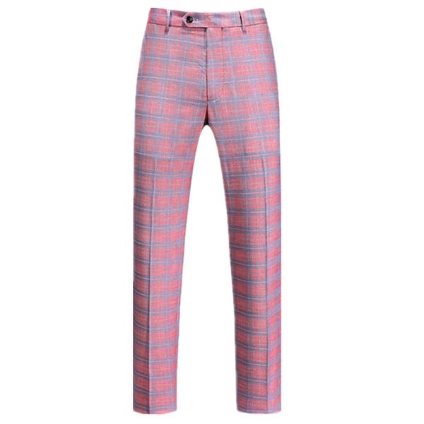 Pantaloni Primavera Pantaloni da abito a righe da uomo nuovi Pantaloni slim moda Pantaloni da abito per festa di nozze Uomo Rosso Grigio Viola Pantalones Hombre M6XL