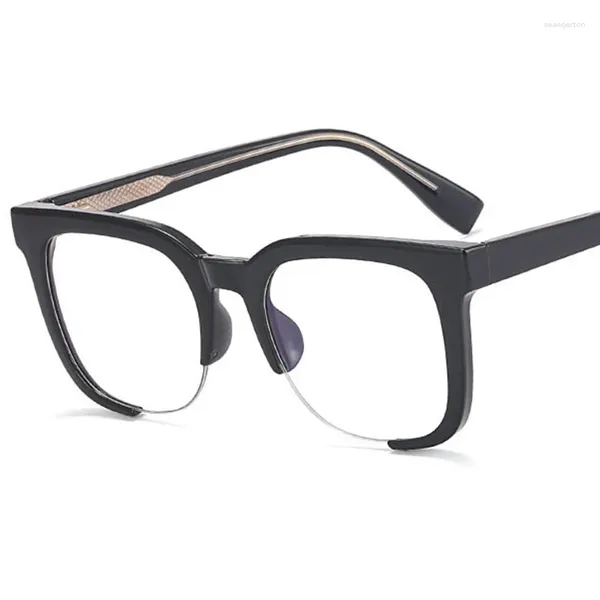 Montature per occhiali da sole 56591 Moda Mezza montatura Montatura per occhiali da vista Occhiali da computer anti blu per donna Cerniera a molla Cp Plug Tr90