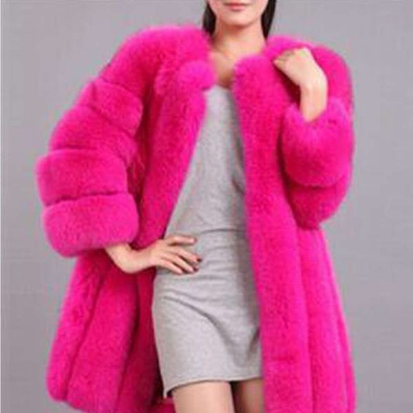 Куртка из лисы, корейская версия, женская средней длины в стиле пэчворк, облегающая утолщенная экологически чистая шуба для светских львиц 521637