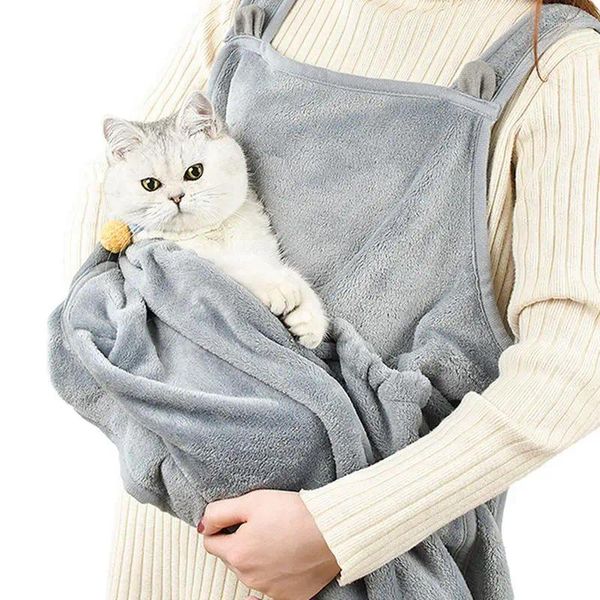 Katzentragetasche, Hundetragetasche, kratzfest, weich, für die Begleitung, atmungsaktiv, verstellbar, Schürze zum Schlafen