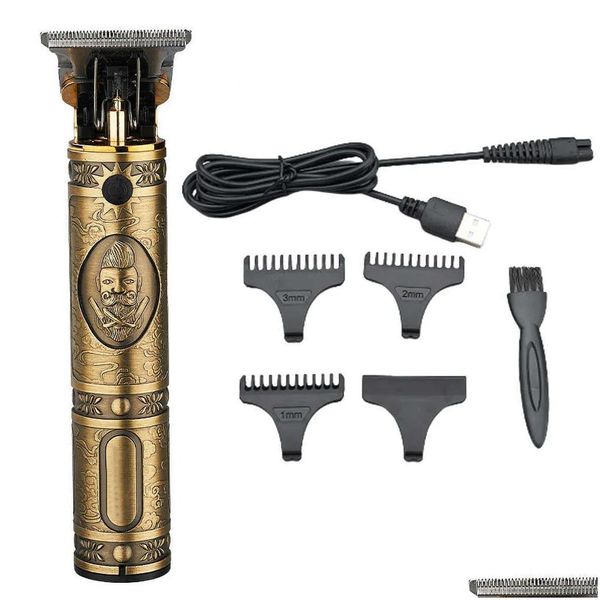 Elektrische Rasierer Elektrische Haarschneider USB wiederaufladbar Wasserdicht 0 mm Baldheaded Clippers Zero Gap Männer Bartschneiden Hine Drop Delive Dhvip