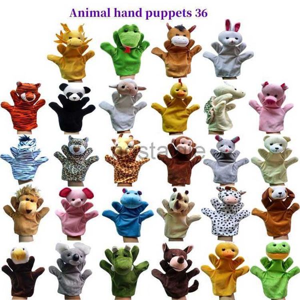 Animali Anime Peluche ripiene Animali Giocattolo a mano Burattini Finta bambole Educativi per bambini Raccontare storie ai bambini 36 Acconciatura DHL 240307