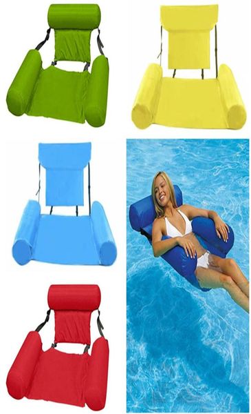 Cama inflável para natação, cadeira flutuante dobrável para praia, piscina, rede de água, colchão de ar, espreguiçadeiras infláveis para águas 7376212