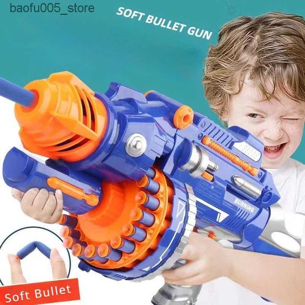 Sand Play Water Fun Automático Soft Bullet Plastic Toy Gun Kit Nerf Toy Gun Long Distance Dart Explosive Gun Childrens Toy Presente de Aniversário Q240307