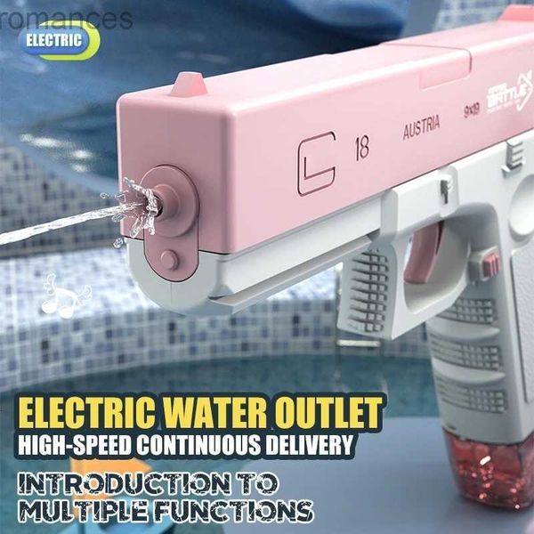 Elektrikli oyuncaklar yaz patlamaları yüksek basınçlı şarj enerji otomatik su spreyi çocuk oyuncak tabancası 2437