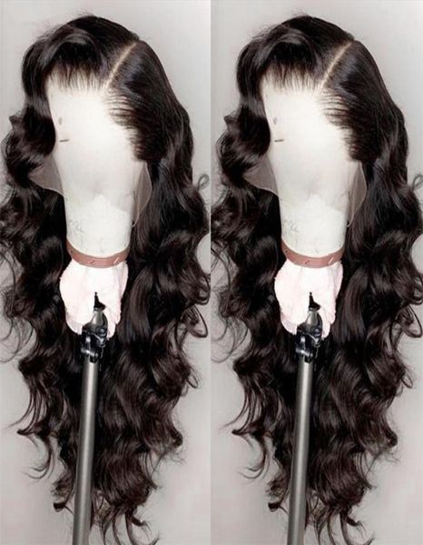 Бразильские свободные волнистые парики из натуральных волос на кружеве для чернокожих женщин, предварительно выщипанные с натуральной линией волос, детские волосы 150 Density4565611