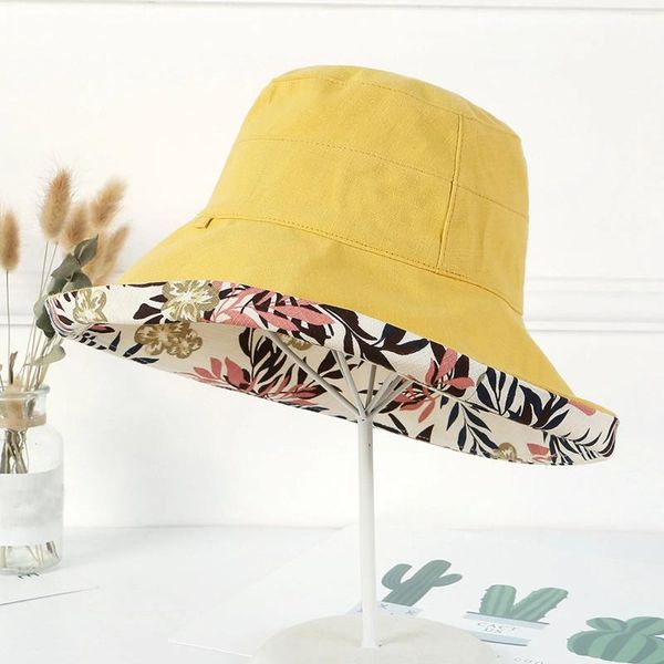 Cappello a tesa larga da donna Cappello da sole solido per esterno Fiore stampato Casual Elegante Secchio da marinaio Giungla con scritta