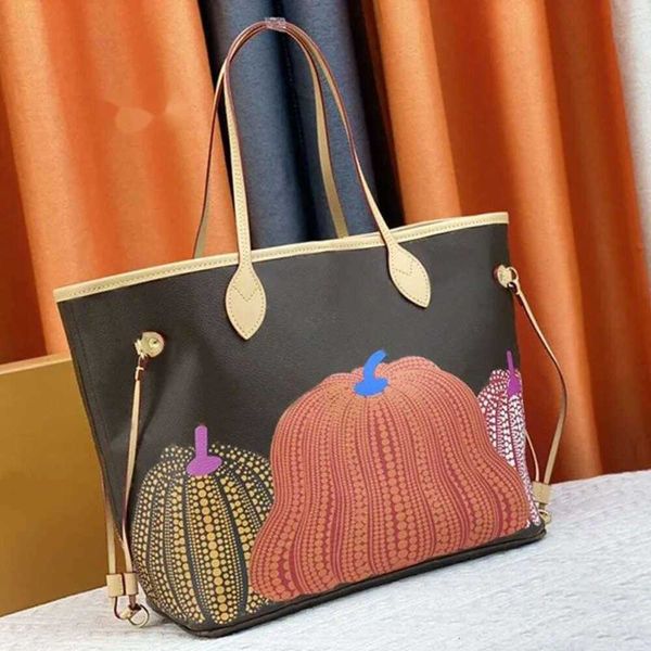 Borsa firmata Eitys Borsa tote Vuttonse da donna Borsa shopping di grande capacità con motivo zucca Borsa in tela Borsa sotto le ascelle Marchio stampato