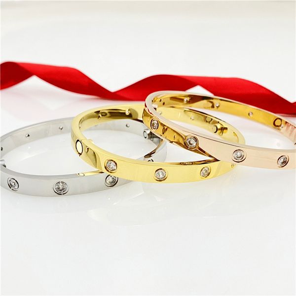 bracciale in oro designer designer di gioielli per donna moda Bracciale di marca Bracciale di design classico Coppia europea Bracciale donna di gioielli di alta qualità 15 # ~ 22 # taglia