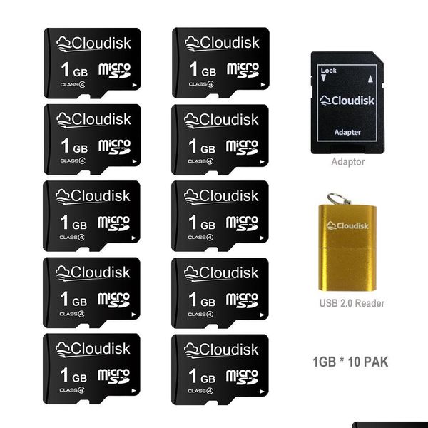 Andere Computerkomponenten 10er-Pack Cloudisk Micro SD 8 GB 16 GB 32 GB 64 GB Klasse 10 Bk Verkauf Speicherkarte 1 GB 2 GB 4 GB Klasse 4-Klasse 6 Drop De Dhy1H
