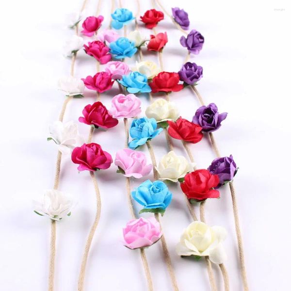 Haarschmuck Großhandel handgemachte Baby Blumen Girlande Kinder Krone Kranz Hochzeit Mädchen Stirnband Haarband Meer Reisen