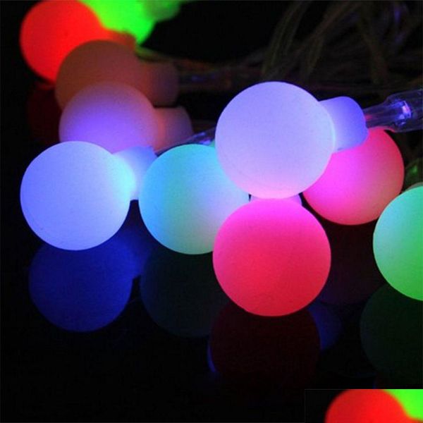 LED String 4M 28 LED RGB Çelenk String Peri Ball Işık Düğün Noel Tatili Dekorasyon Lambası Festivali Açık Işıklar 220V E DHYY0