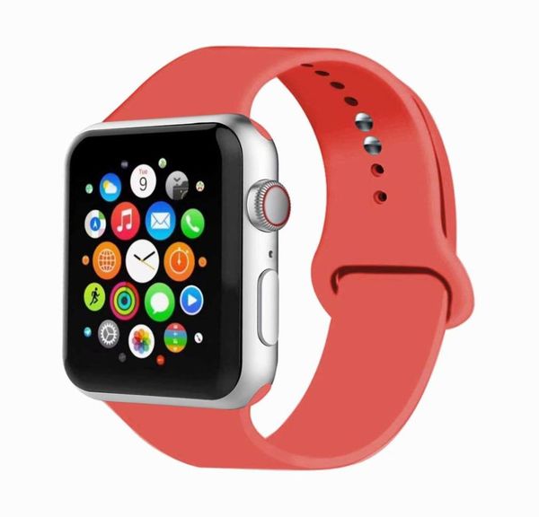 Спортивный резиновый ремешок для умных часов, аксессуары для часов, роскошный силиконовый ремешок для Apple i Watch Band Series 5 4 3 iwatch Band7404579