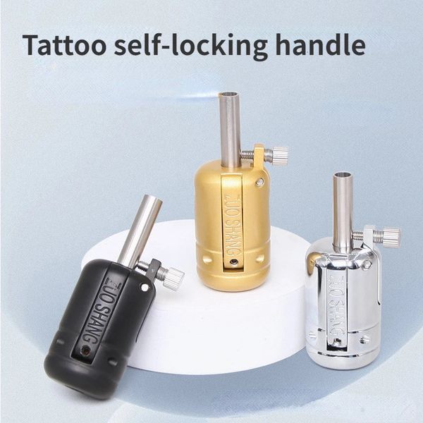 Tattoo Maschine Drücken Nadel Griff Selbstsichernde Nadel Einstellbare Position Griff Zink legierung Material Tatto Zubehör Gun Supplie 240226