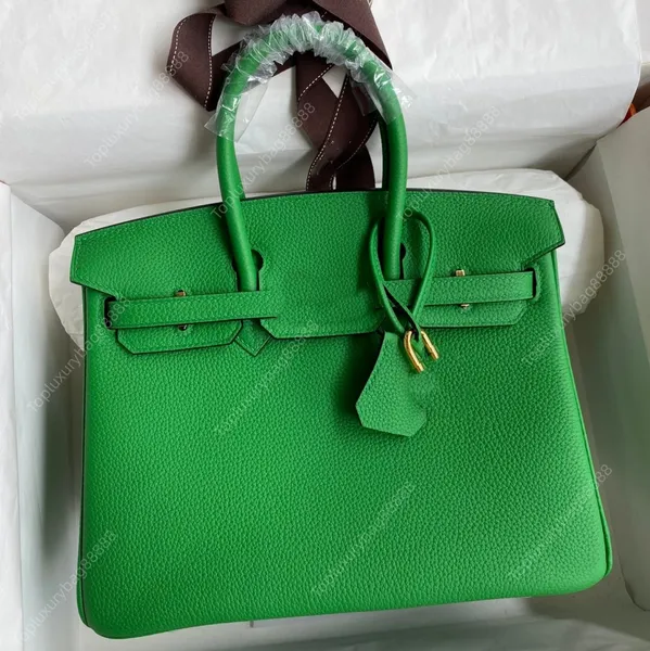 Sacola de alta qualidade bolsas de luxo bolsas de grife para mulheres 30cm médio togo bolsa de luxo de couro genuíno mão linha encerada costura laranja senhora saco embalagem de caixa de presente