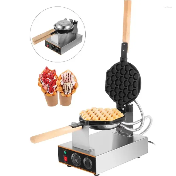 Bakeware Tools 110V Bubble Waffle Maker 1400W Elektrikli Yapışmaz Hong Kong Egg Waffler Demir Profesyonel Dönmüş Eggettes Baker Hazır