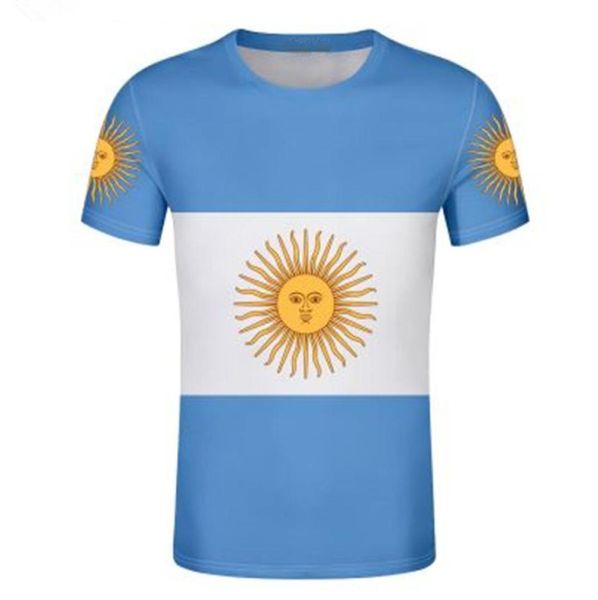 Argentinien Art T-Shirt individueller Name Nummer ARG Land Fitnessstudios T-Shirt Flagge Spanisch Argentinien Nation Drucktext DIY PO Kleidung4628698