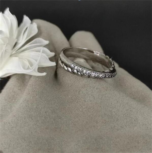 Dy designer anelli di fidanzamento di gioielli per le donne anello di diamanti di lusso grande signora di lusso per le signore anello di gioielli di personalità in argento placcato non appannante zh144 E4