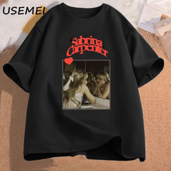 Camisetas Sabrina Carpenter Camiseta Mulheres Vintage Retro Música Camiseta E-mails Não Posso Enviar Tour Merch Tees Rock Tees Roupas Casuais de Algodão