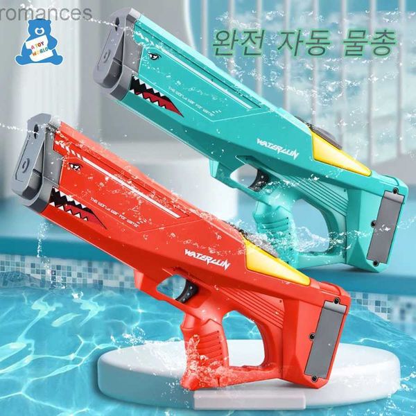 Pistola Giocattoli Pistola Pistola ad acqua elettrica automatica Giocattoli per bambini Spiaggia all'aperto Guerre d'acqua Piscina estiva Pistole ad acqua di grande capacità per bambini Adulti 240307