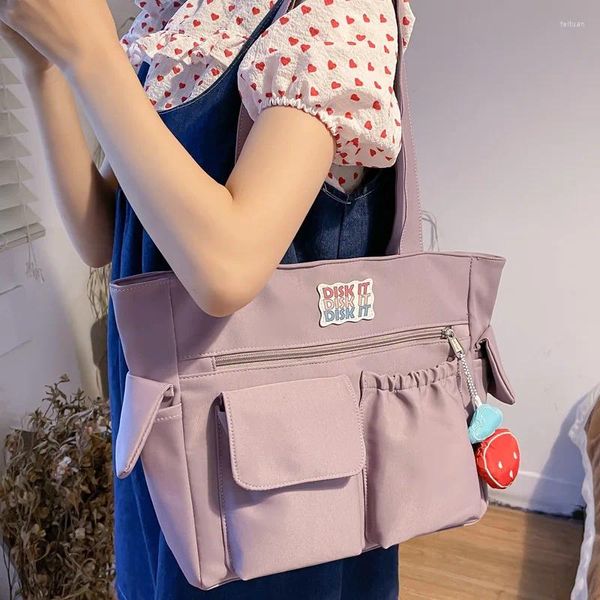 Borsa per tutoraggio per studenti di grande capacità, borsa a spalla per bambina fresca, stile college