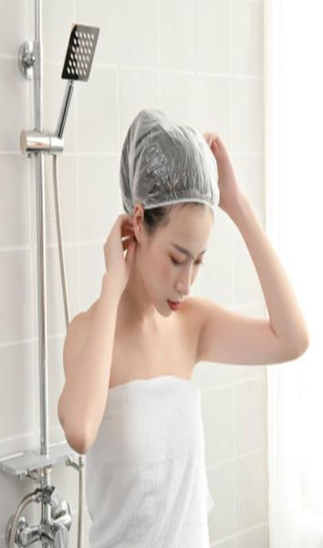 Dicke, durchsichtige, wasserdichte Einweg-Duschhauben für Damen, Kinder, Mädchen, Reisen, Spa el6086891