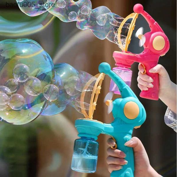 Areia jogar água diversão soprando bolhas automática bolha arma brinquedos máquina verão ao ar livre festa jogar brinquedo para crianças presentes surpresa de aniversário para parque aquático q240307