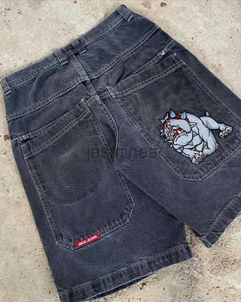 Herrenshorts Herrenshorts Streetwear JNCO Y2K Haruku Hip Hop Cartoon Grafikdruck Gothic Baggy Denim Gym Damen Basketball 240307