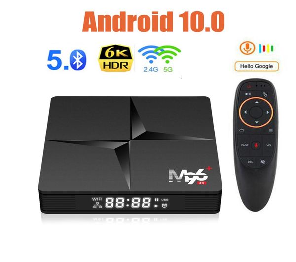 Novo 4gb ram 32gb rom m96 android 100 caixa de tv controle remoto de voz rk3318 quadcore duplo wifi inteligente media player vs h96 max5117906