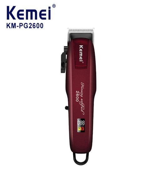 Kemei KM-PG2600 fades profissionais para homens misturando máquina de cortar cabelo cabo sem fio máquina de corte elétrico recarregável VS 26007158337