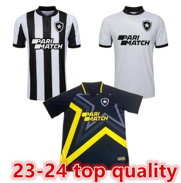 2023 24 Botafogo Mens Soccer Jerseys SOARES MATHEUS BABI BERNARDO 2023 24 O.SAUER Home Preto e Branco 3ª Camisa de Futebol Goleiro Treinamento Wear Uniformes88