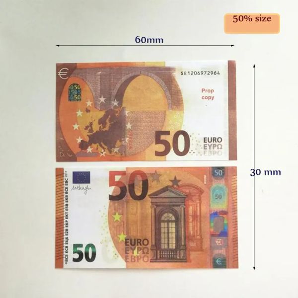 Partyzubehör, Falschgeld, Banknote, 5, 10, 20, 50, 100 Dollar, Euro, realistische Spielzeugbar-Requisiten, Kopie der Währung, Filmgeld, Faux-Billets 2024308