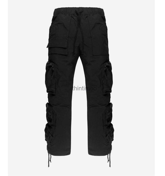 Calças masculinas Calças Designer Whoisjacov Alta Função Nylon Tooling Cinturão Moda Fitness 240308