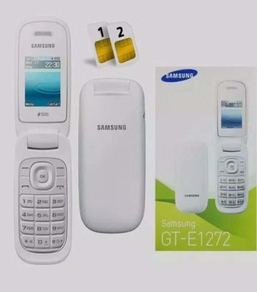 Generalüberholte Mobiltelefone Samsung E1272 GSM 2G Slide Cover für ältere Studenten-Handys8673170