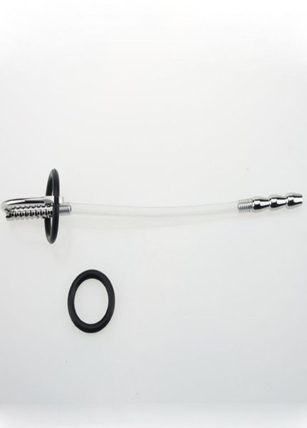 Силиконовые мужские петушиные кольца из нержавеющей стали, подключенные к шлангу, уретральная трубка, пробка для пениса, звуки уретры, секс-игрушка, устройство для растягивания целомудрия8756996