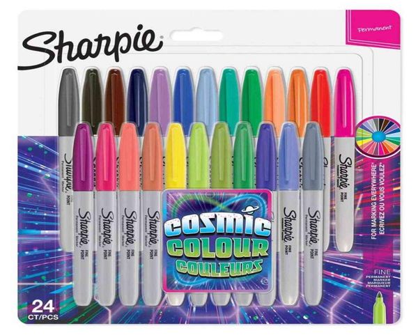 1224 цвета, перманентные маркеры Sharpie, тонкие ручки, космический цвет, водостойкая краска-маркер для металлических шин, маркеры для граффити 212924319