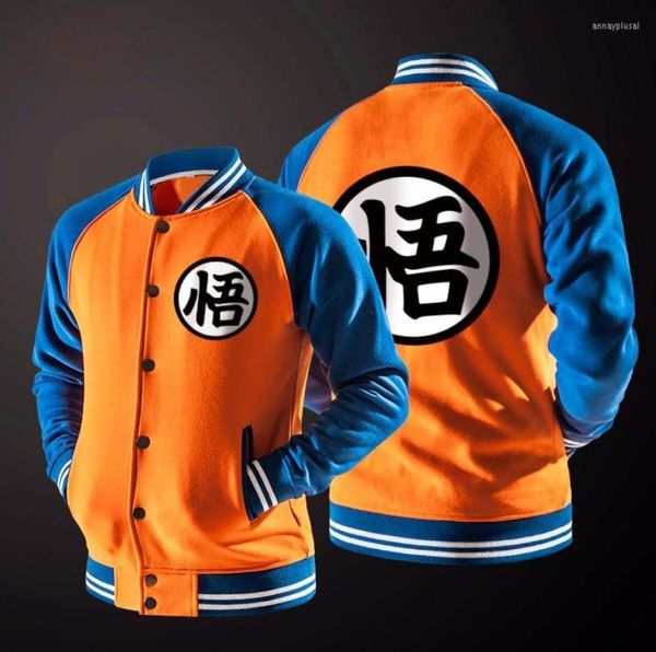 Felpe con cappuccio Men039s Anime giacche a maniche lunghe stampate uomo donna cappuccio felpa cosplay Son Goku abbigliamento da baseball streetwear S3XL4576009