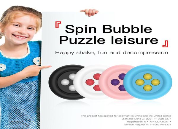 Premendo il dito Spin Bubble Planet Toys Spingi il giocattolo educativo Pioneer che impasta il sollievo dallo stress per bambini7517592
