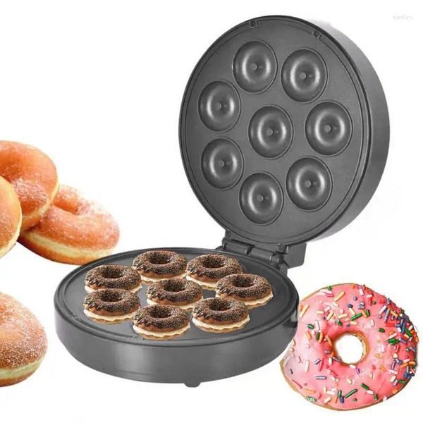 Bakeware Tools Mini Donut Maker yapışmaz 8 delikli makine 1400W Ticaret Yapımı