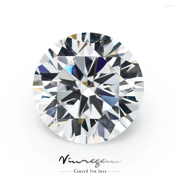 Pedras preciosas soltas vinregem passou no teste de diamante excelente corte redondo 6.5mm 1ct real d moissanite vvs1 gra joias finas atacado