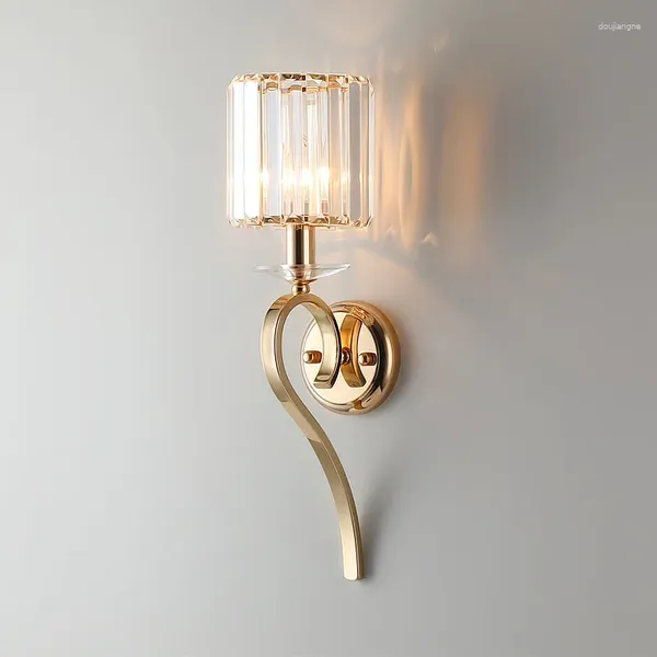 Lampada da parete per camera da letto oltre a applique in cristallo per interni, lampade per sala da pranzo, per decorazioni domestiche, apparecchio di illuminazione moderno nordico