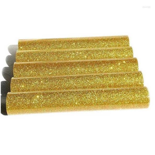 Adesivi per finestre Rotolo di trasferimento di calore Ferro su vinili glitter Htv per magliette Stampa Decor Film Facile da tagliare Lavabile Consegna a domicilio Dh0Yc