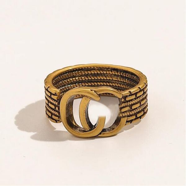 Винтажные дизайнерские кольца Женщины любят очарование свадебные принадлежности антикварные золотые буквы с регулируемым кольцом
