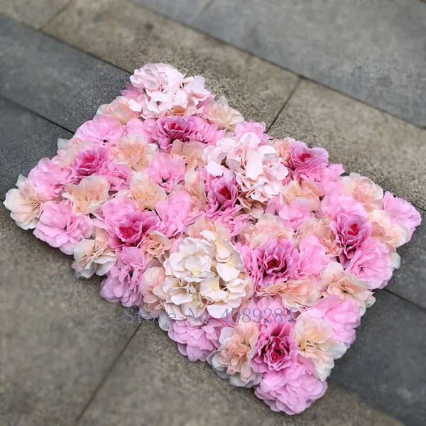 Fiore di rosa di seta Decorazioni per la casa Champagne artificiale per la decorazione di nozze Sfondo romantico da parete 240306