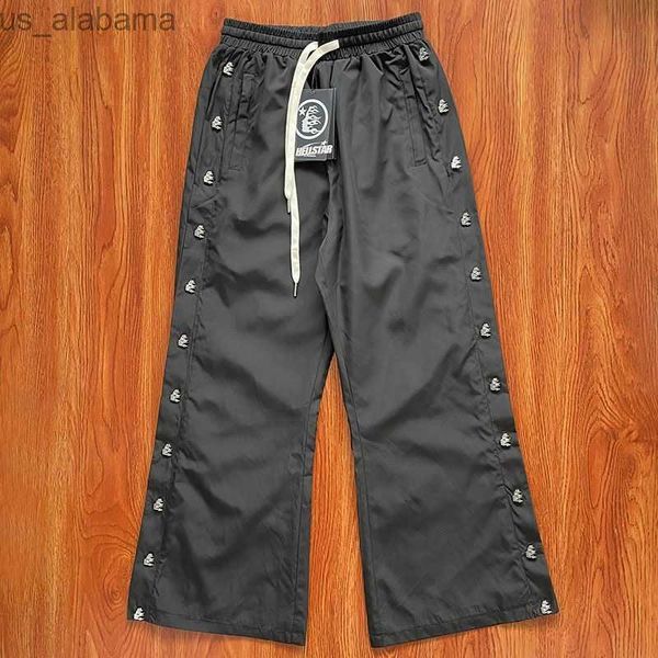 Herrenhose Hellstar Nylon Button Pant Herren schwarz Designer Hose High WOEMN Men Jogger Fashion Pants Lovers 240308